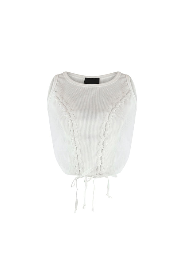 Samira Criss Cross Ribbed Top